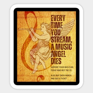 Save a Music Angel Sticker